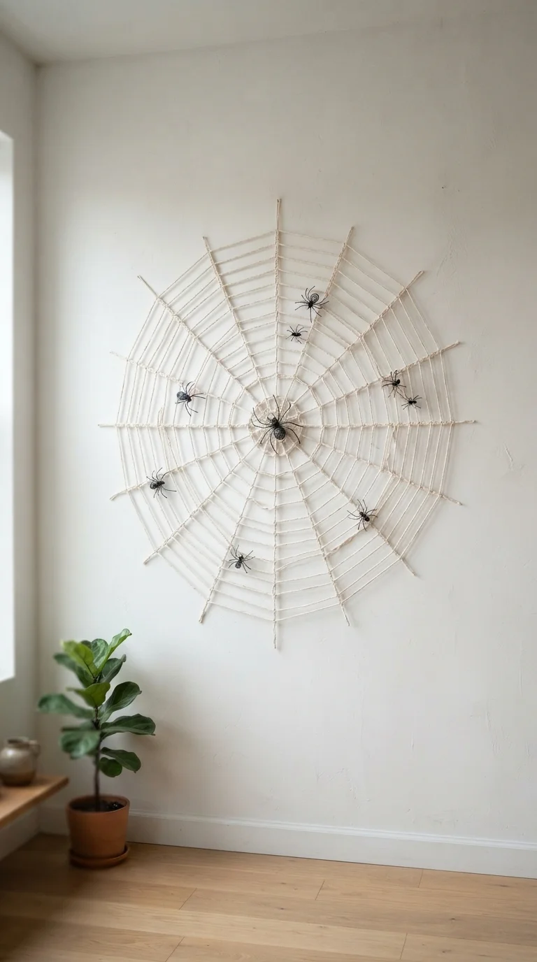 8. Floating Spiderweb Wall Installations