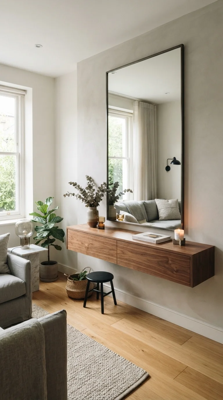 8. Floating Wall-Mounted Wood Shelves