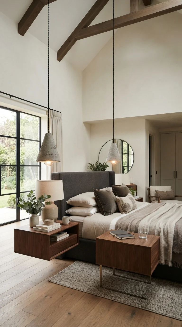 8. Pendant Lamps as Bedside Lighting