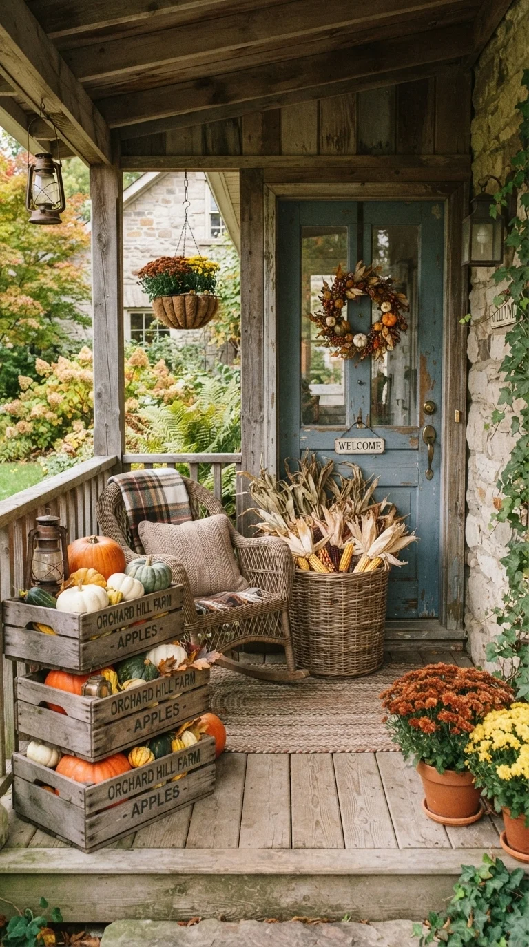 8. Rustic Farmhouse Baskets and Crates