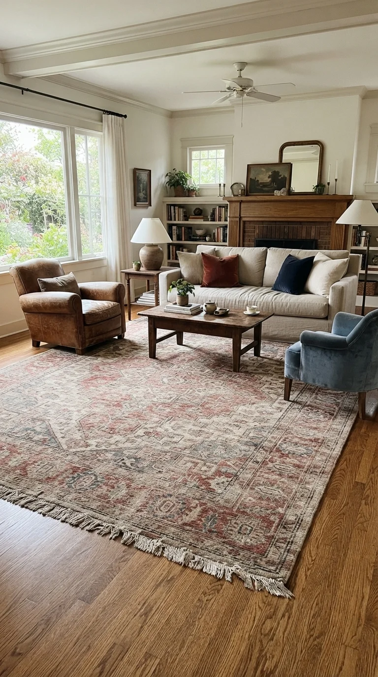 8. Soften Hard Surfaces with Area Rugs