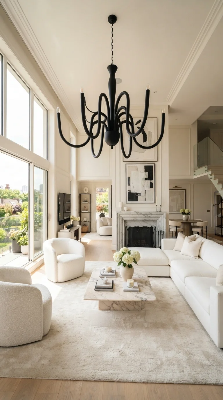 8. Statement Black Lighting Fixtures