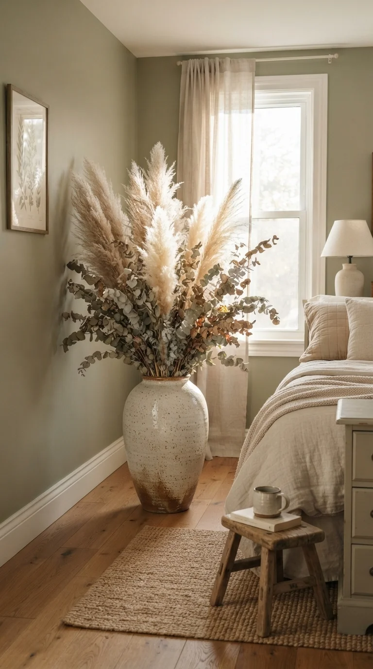 12 Summer Bedroom Decor Ideas 2026 Cozy Bedroom Inspo 8. Style with Dried Floral Installations