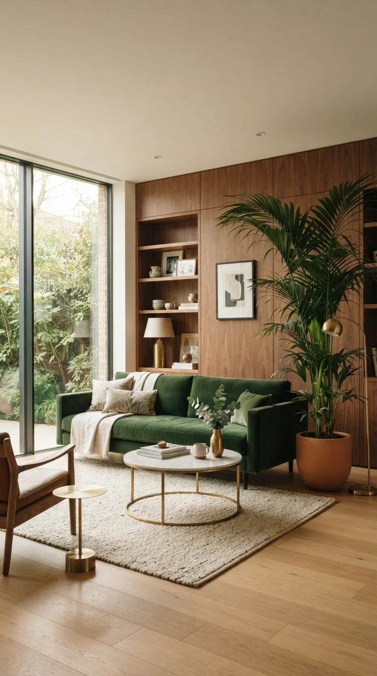 8. Velvet Sofas in Earthy Tones
