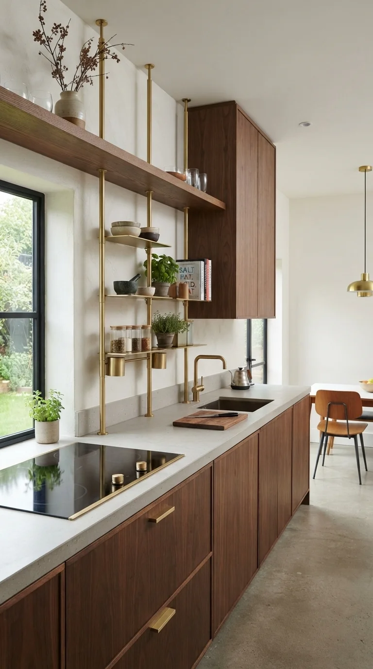 8. Vertical Tension Rod Shelves