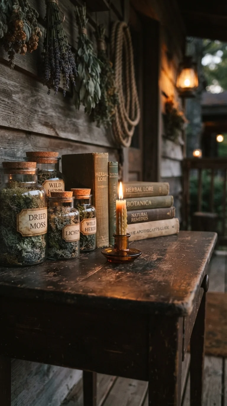 8. Vintage Apothecary Vignette