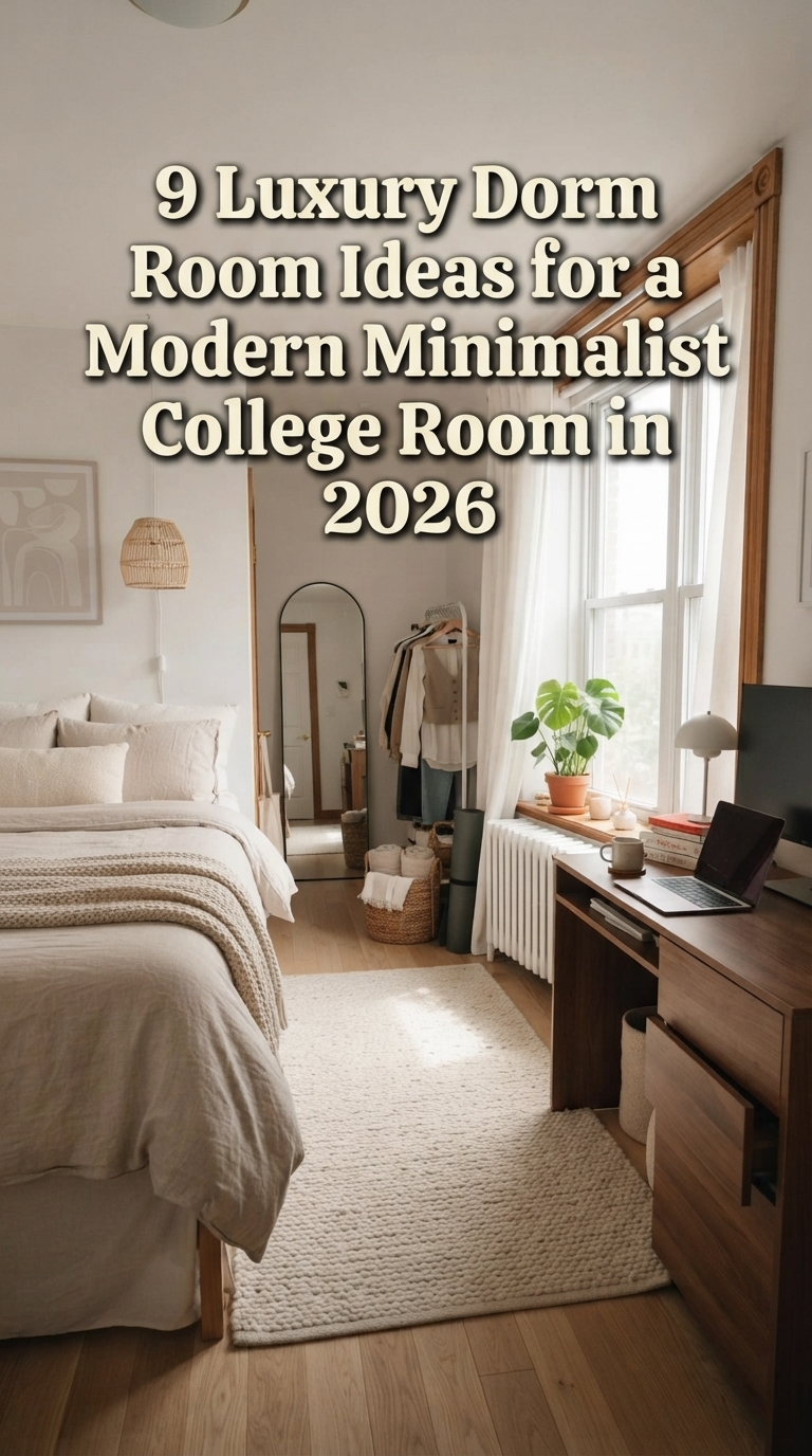 9 Luxury Dorm Room Ideas for a Modern Minimalist College Room in 2026