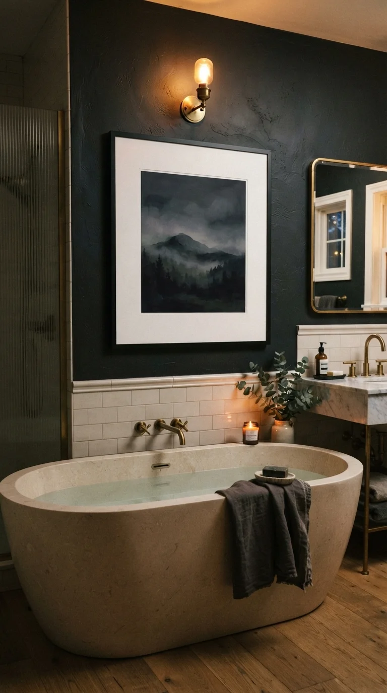 9. Incorporating Deep-Hued Wall Art