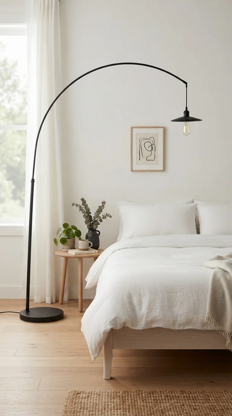 9. Minimalist Arc Lamps