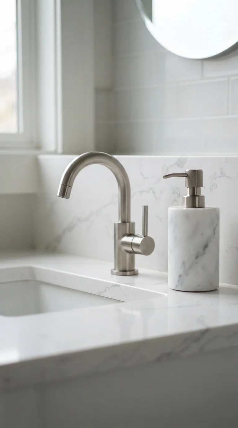 9. Modernizing Countertops with Durable Quartz