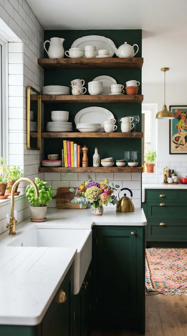 9. Painted Accent Shelves