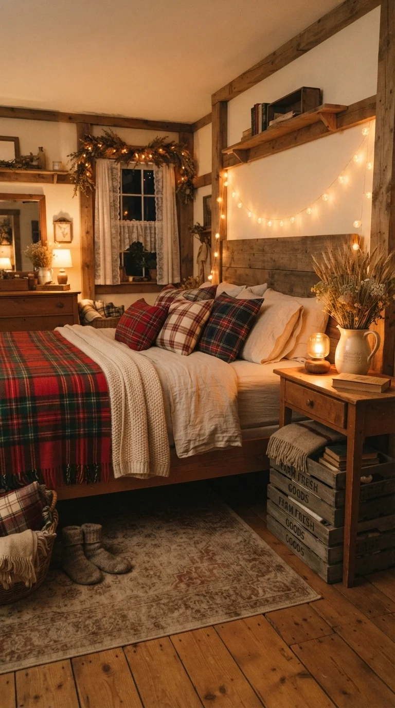 9. Rustic Harvest and Plaid Touches