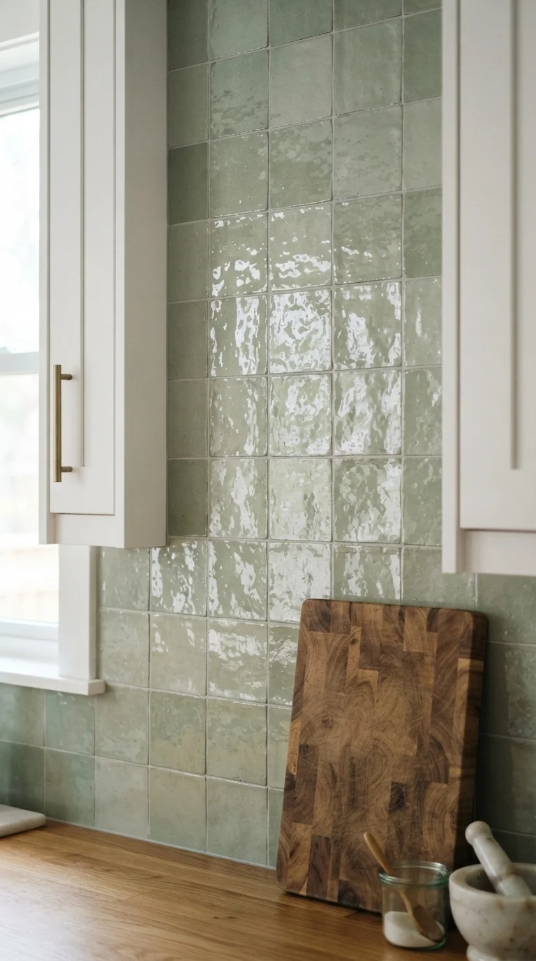 12 Kitchen Backsplash Ideas 2026 Modern White Cabinets 1. Hand-Crafted Zellige Tile for Organic Texture