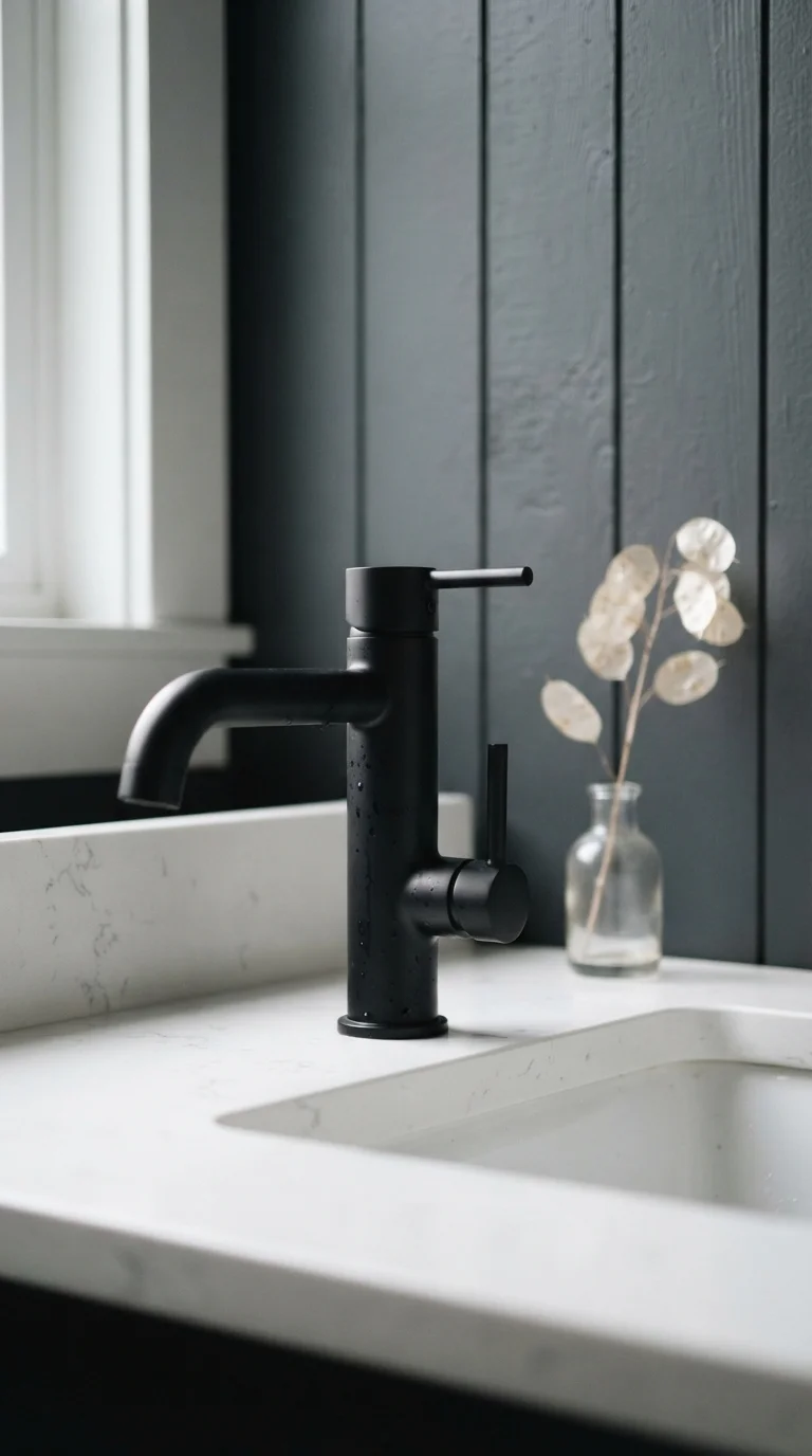 1. Matte Black Minimalism for High-Contrast Spaces