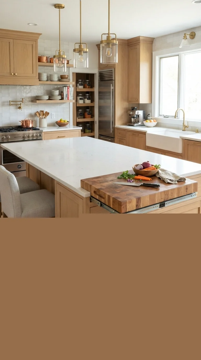 12 Best Kitchen Island Ideas 2026 You'll Love 10. Hidden Pull-Out Workstations