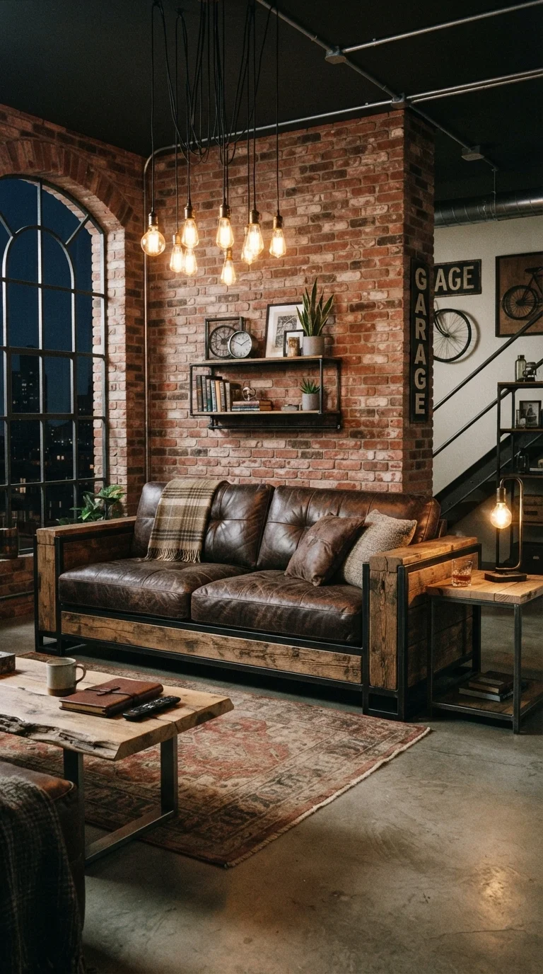 10. Industrial Metal and Wood Hybrid