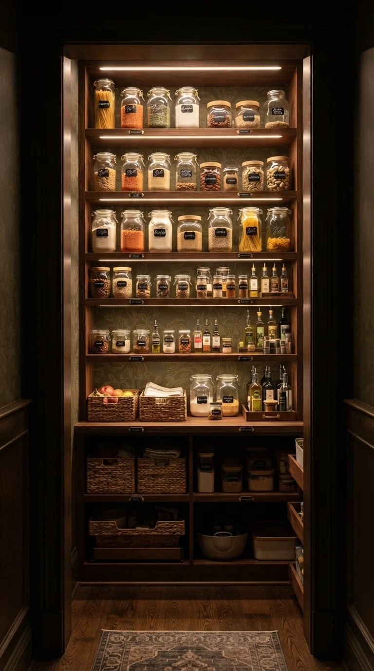 11 Pantry Remodel Ideas 2026 Small Kitchen 10. Integrated Lighting and Motion Sensors