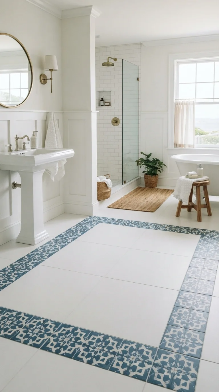 10. Patterned Cement Tile Borders