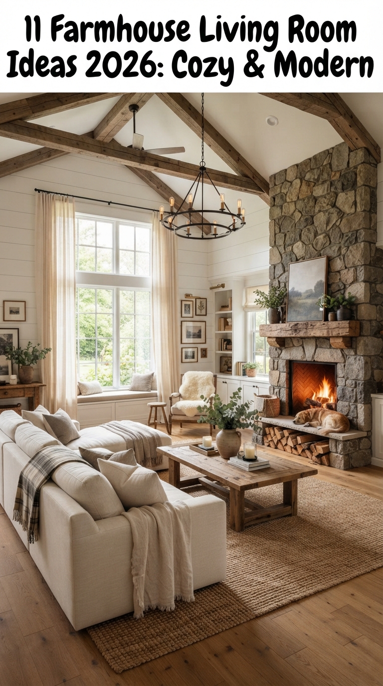 11 Farmhouse Living Room Ideas 2026: Cozy & Modern