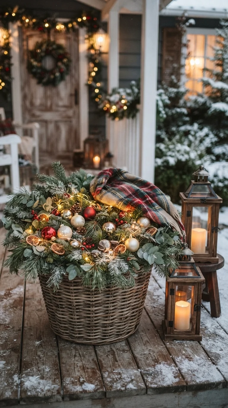 11. Rustic Wicker Baskets for Seasonal Storage