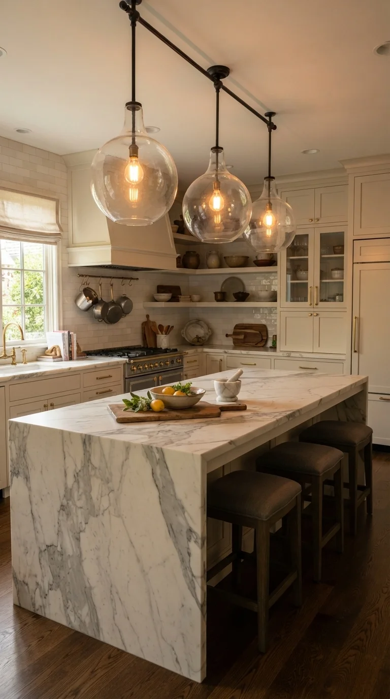 12 Best Kitchen Island Ideas 2026 You'll Love 11. Statement Pendant Lighting Above