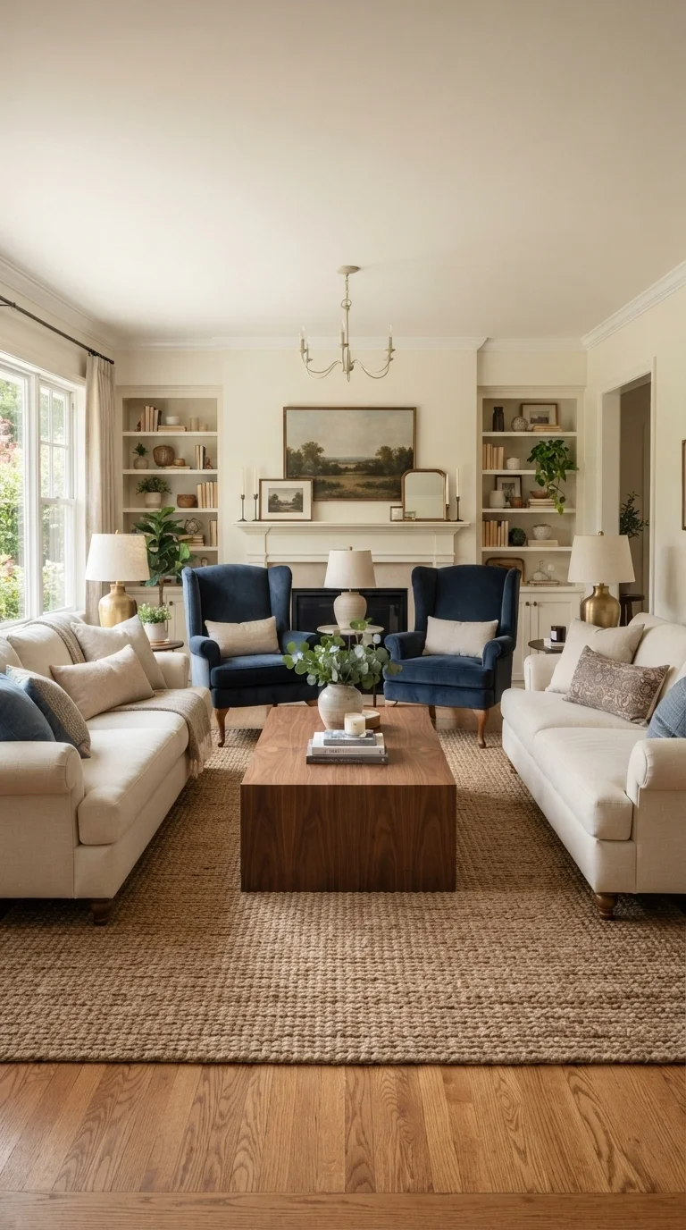 12 Living Room Decoration Ideas 2026 French Country Modern 12. Functional Seating Arrangements for Conversation