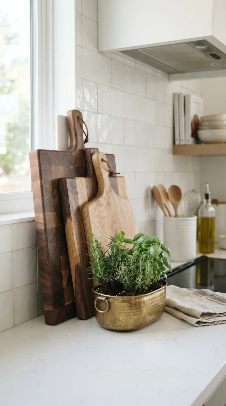 2. Elevated Wooden Cutting Boards for Height