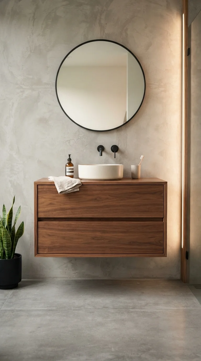 2. Floating Vanities with Deep Drawers