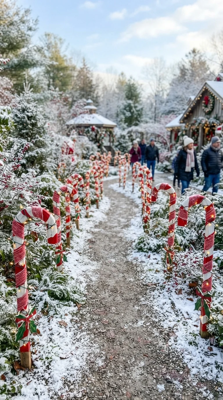 2. Oversized Candy Cane Stakes