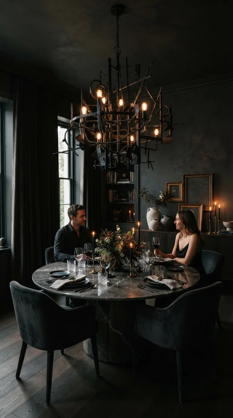 2. Sculptural Lighting as a Focal Point