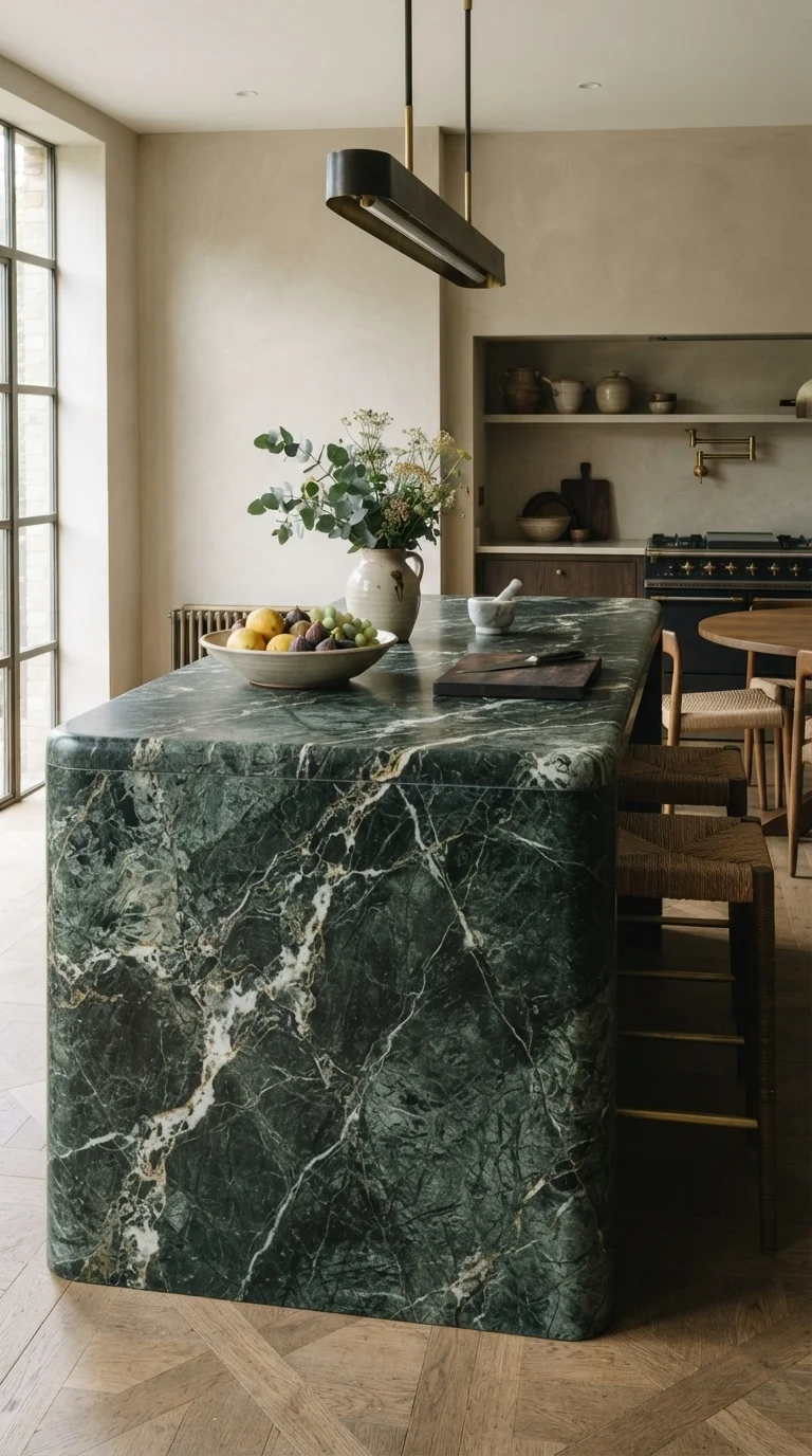 12 Luxury Kitchen Design 2026 Modern Interiors 2. Sculptural Stone Island Focal Points