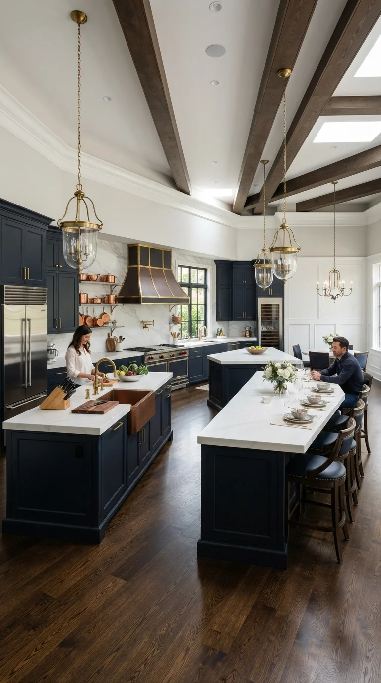 12 Best Kitchen Island Ideas 2026 You'll Love 3. Double Island Layout for Large Spaces