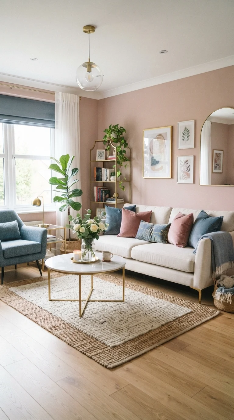 3. Dusty Rose and Slate Blue Harmony