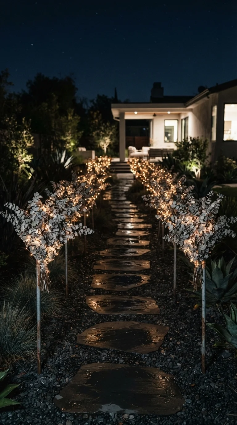 3. Frosted Eucalyptus Path Markers