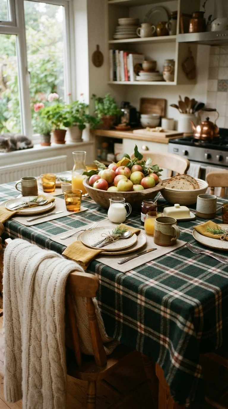 3. Layered Plaid and Wool Textures