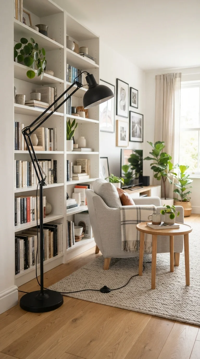 3. Minimalist Black Metal Task Lamps