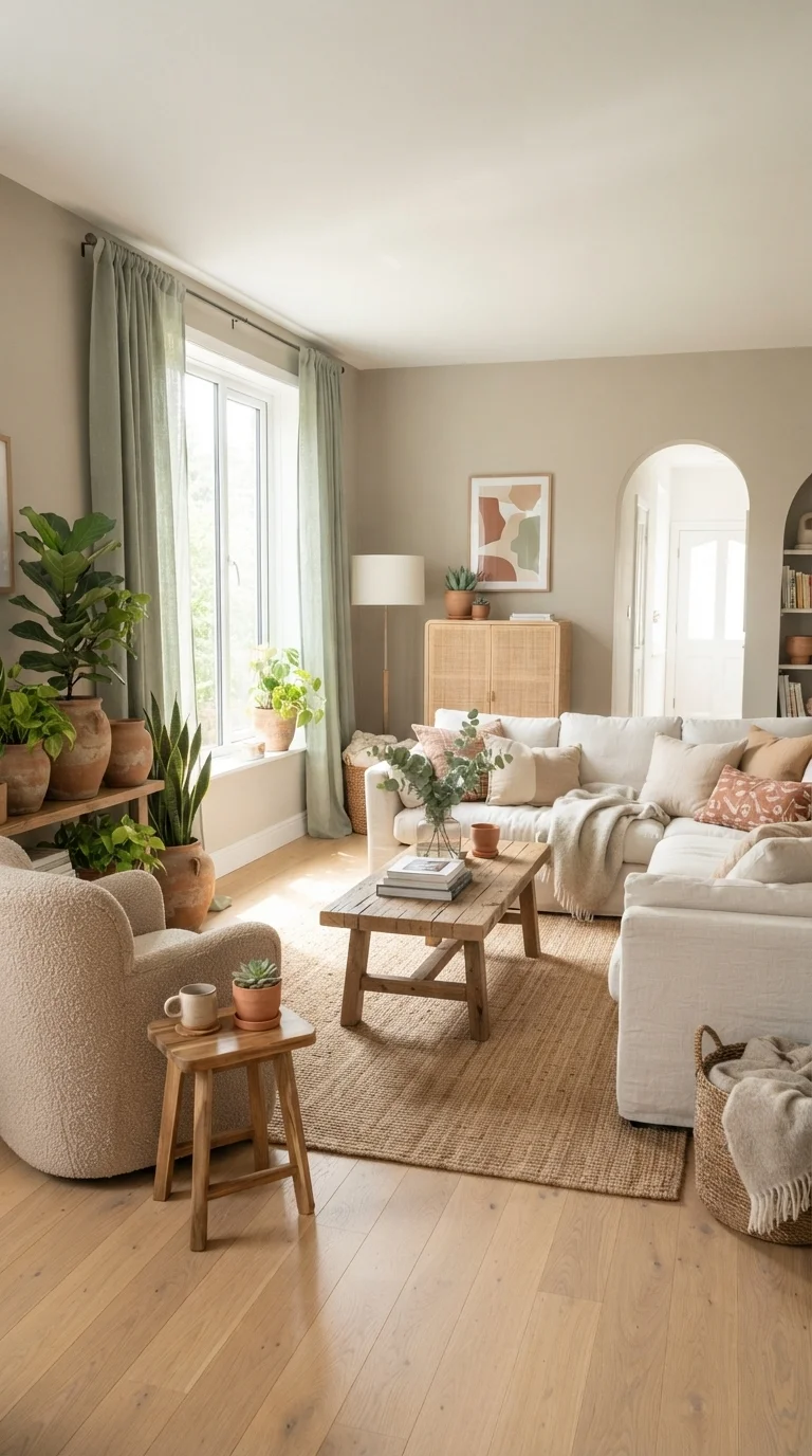 12 Living Room Decoration Ideas 2026 French Country Modern 3. Soft Neutral Color Palettes with Earthy Undertones