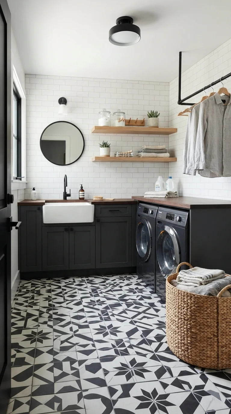 3. Statement Floor Tile Patterns