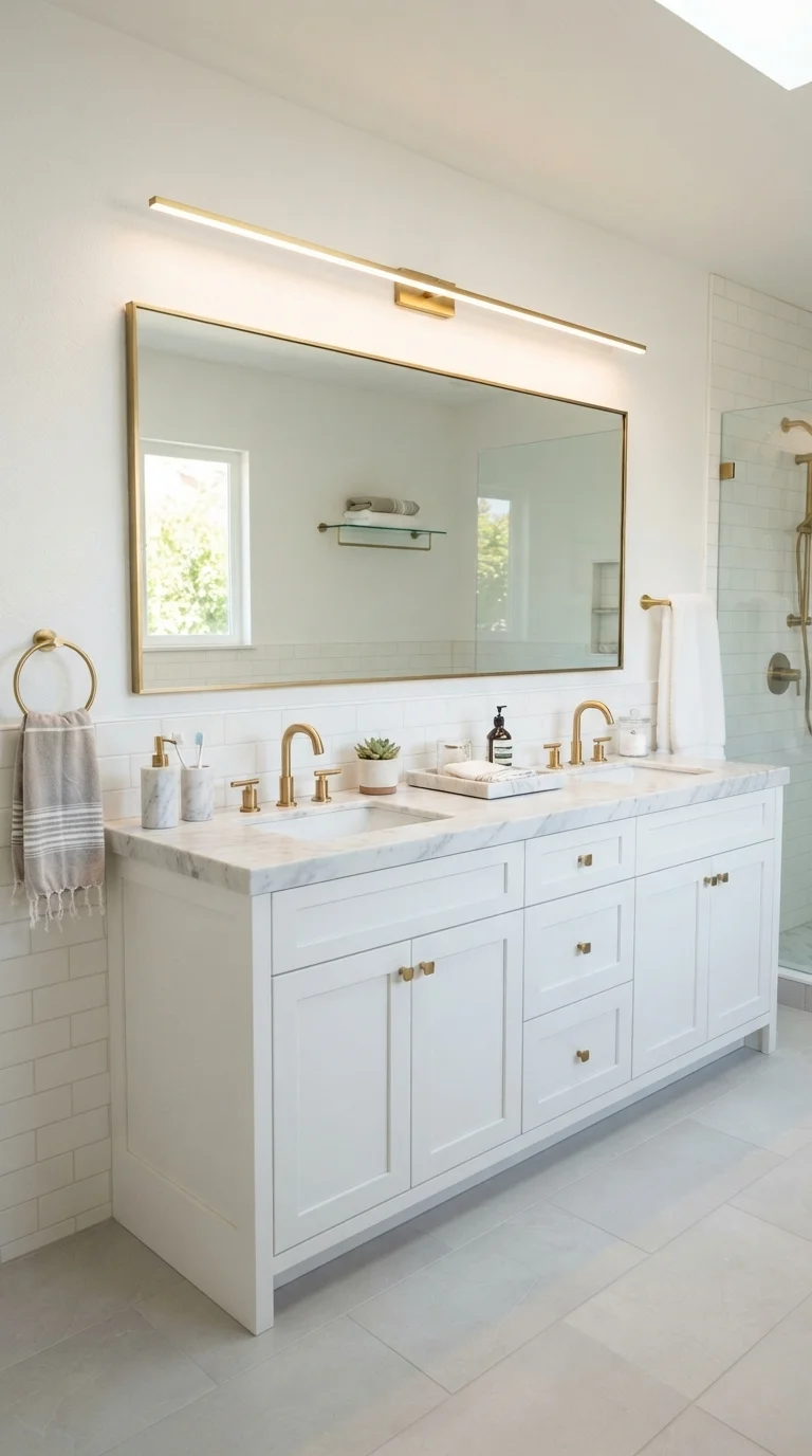 4. Brass Linear Vanity Bars