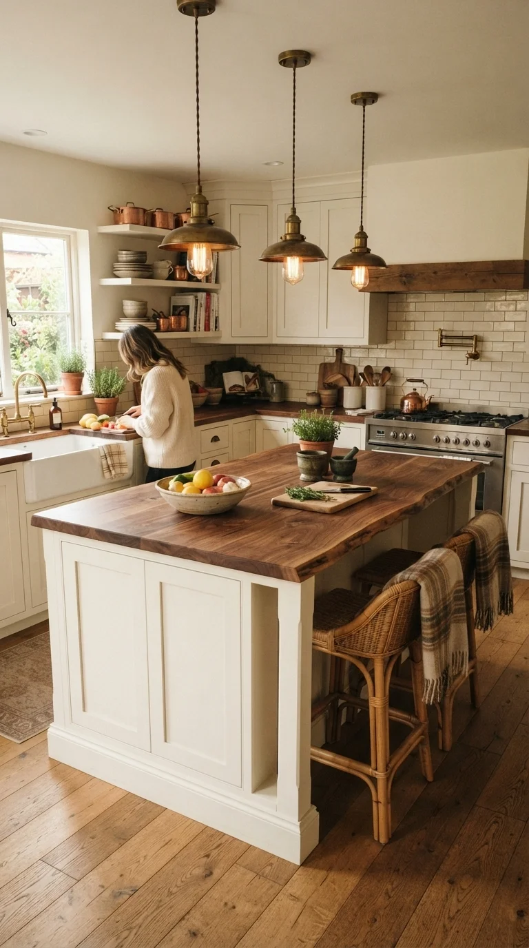12 Best Kitchen Island Ideas 2026 You'll Love 4. Butcher Block Contrast Top