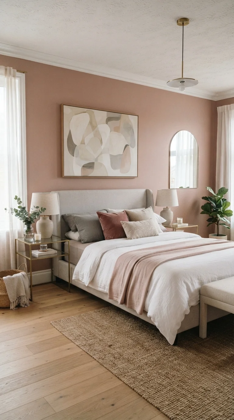 4. Dusty Rose for a Soft Contemporary Vibe