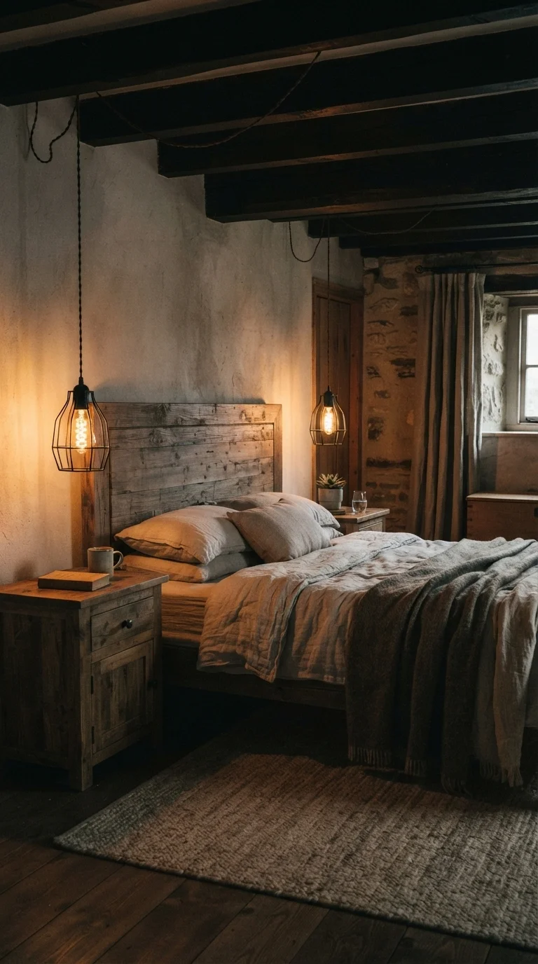 4. Industrial Lighting with Warm Edison Bulbs
