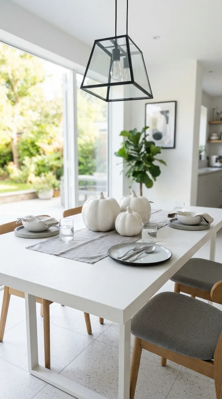 11 Farmhouse Living Room Ideas 2026: Cozy & Modern 4. Modern Minimalist Pumpkins