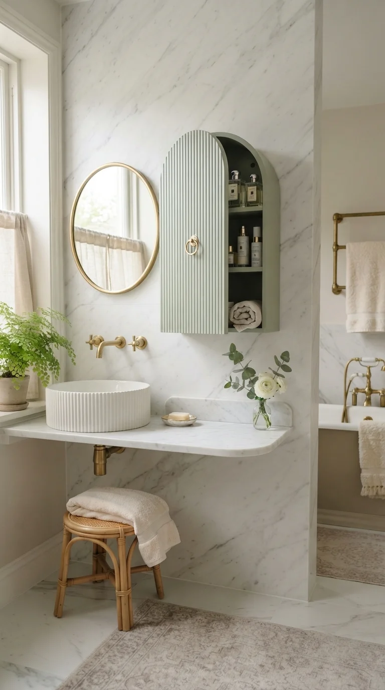 12 Kitchen Backsplash Ideas 2026 Modern White Cabinets 5. Arched Cabinet Silhouettes