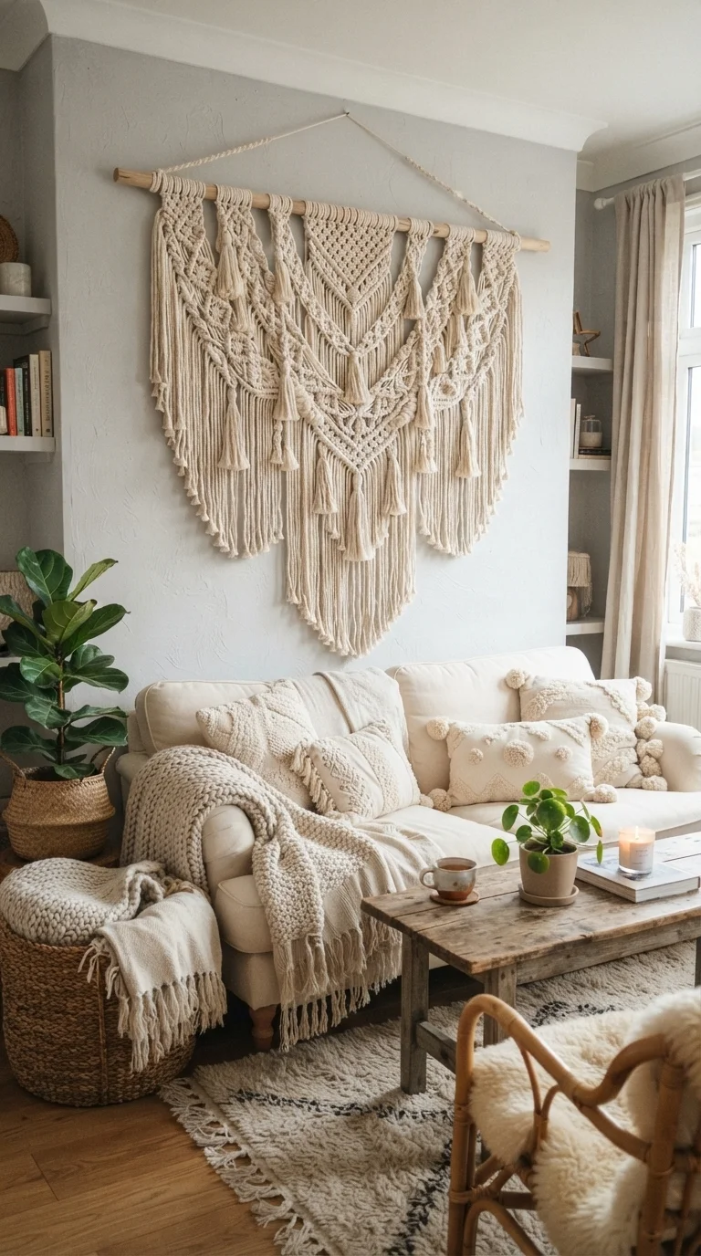 5. Hand-Woven Textile Wall Hangings