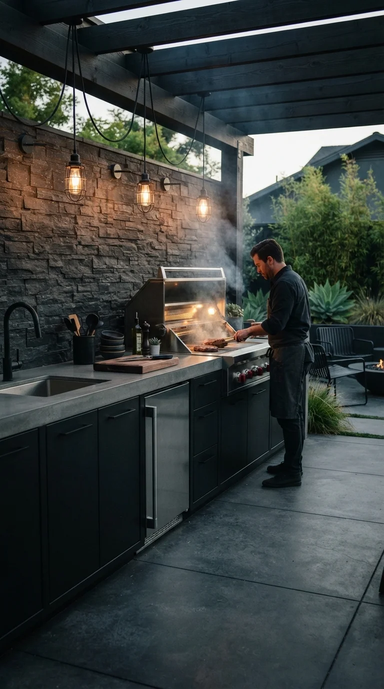 5. Industrial Metal and Concrete Loft Style