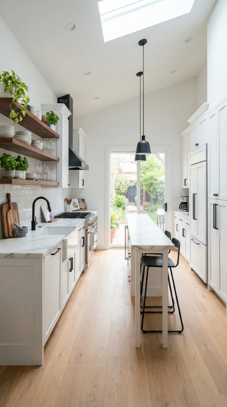 10 Kitchen Layout Ideas for 2026: Best Designs with Islands 5. The Galley Island with Pass-Through