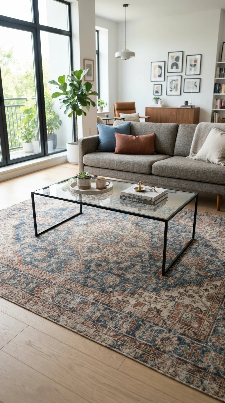 5. Vintage-Inspired Faded Distressed Rugs