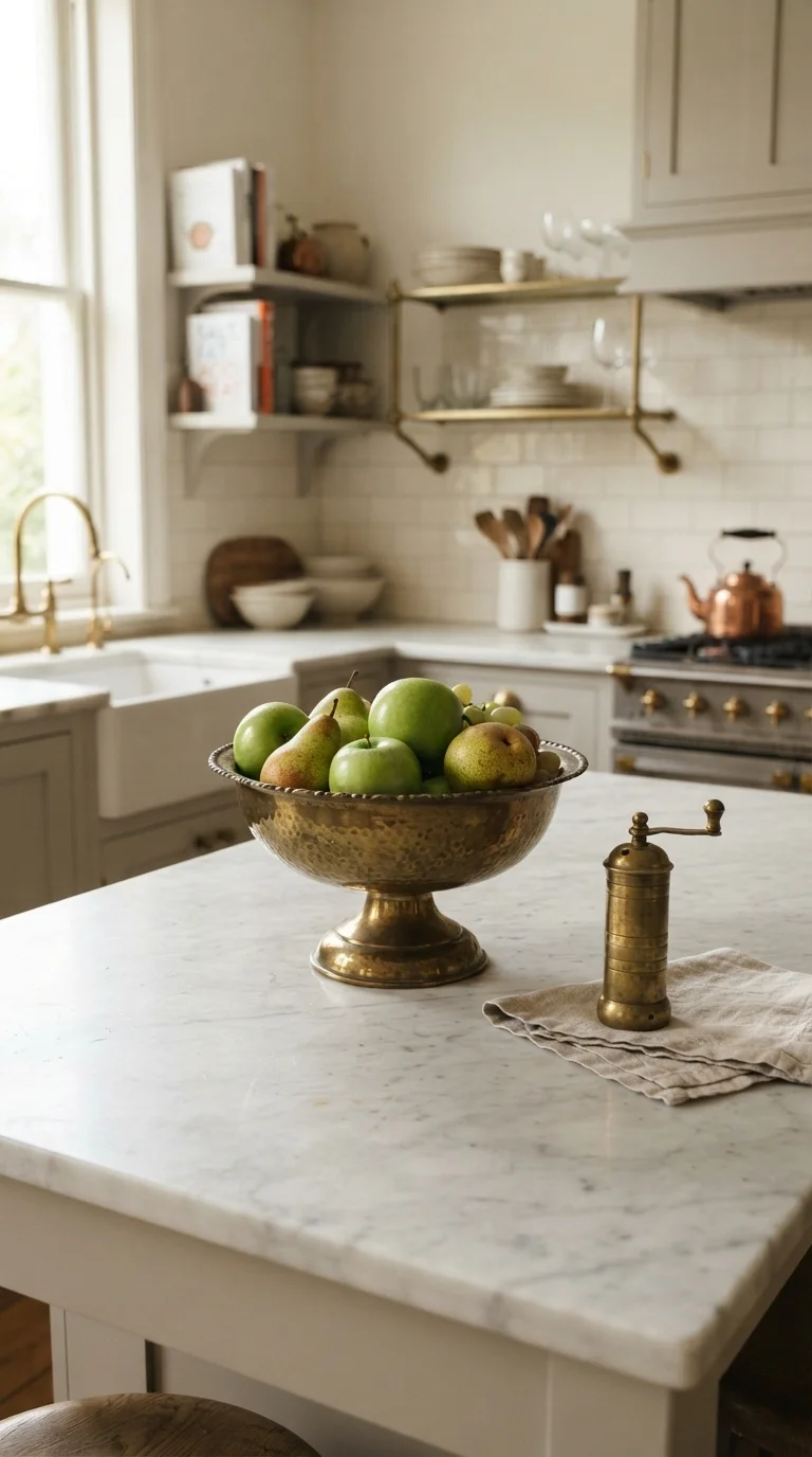 6. Brass Accents for a Metallic Touch