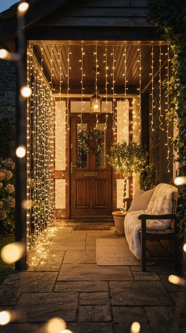 6. Cascading Fairy Light Curtains